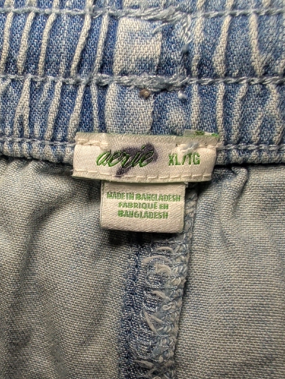 Aerie Light Blue High Waist Denim Shorts 2" Inseam 100% Cotton Women's Size XL - Picture 5 of 6